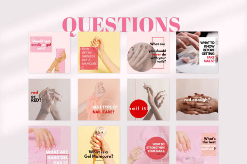 200 Artificial Nails Templates for Social Media - Image 3