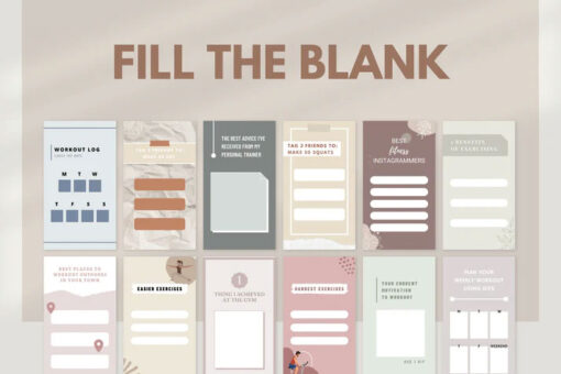 300 Fitness Story Templates For Social Media - Image 2