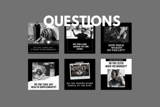 400 Fitness Templates For Social Media (Masculine version) - Image 2