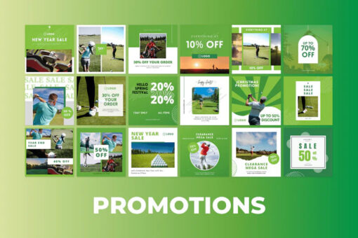 200 Golf Templates for Social Media - Image 2