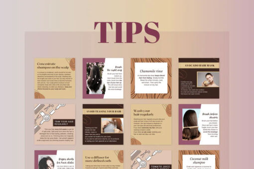 300 Hairstyle Templates for Social Media - Image 4
