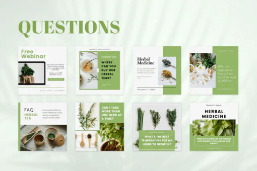 200 Herbal Medicine Templates for Social Media - Image 2