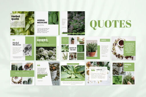 200 Herbal Medicine Templates for Social Media - Image 3