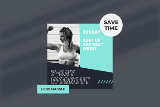 200 Home Workout Templates For Social Media - Image 4