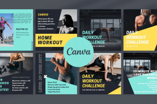 200 Home Workout Templates For Social Media - Image 3
