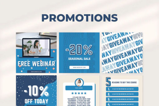 200 Online Course Templates Bundle For Social Media - Image 2